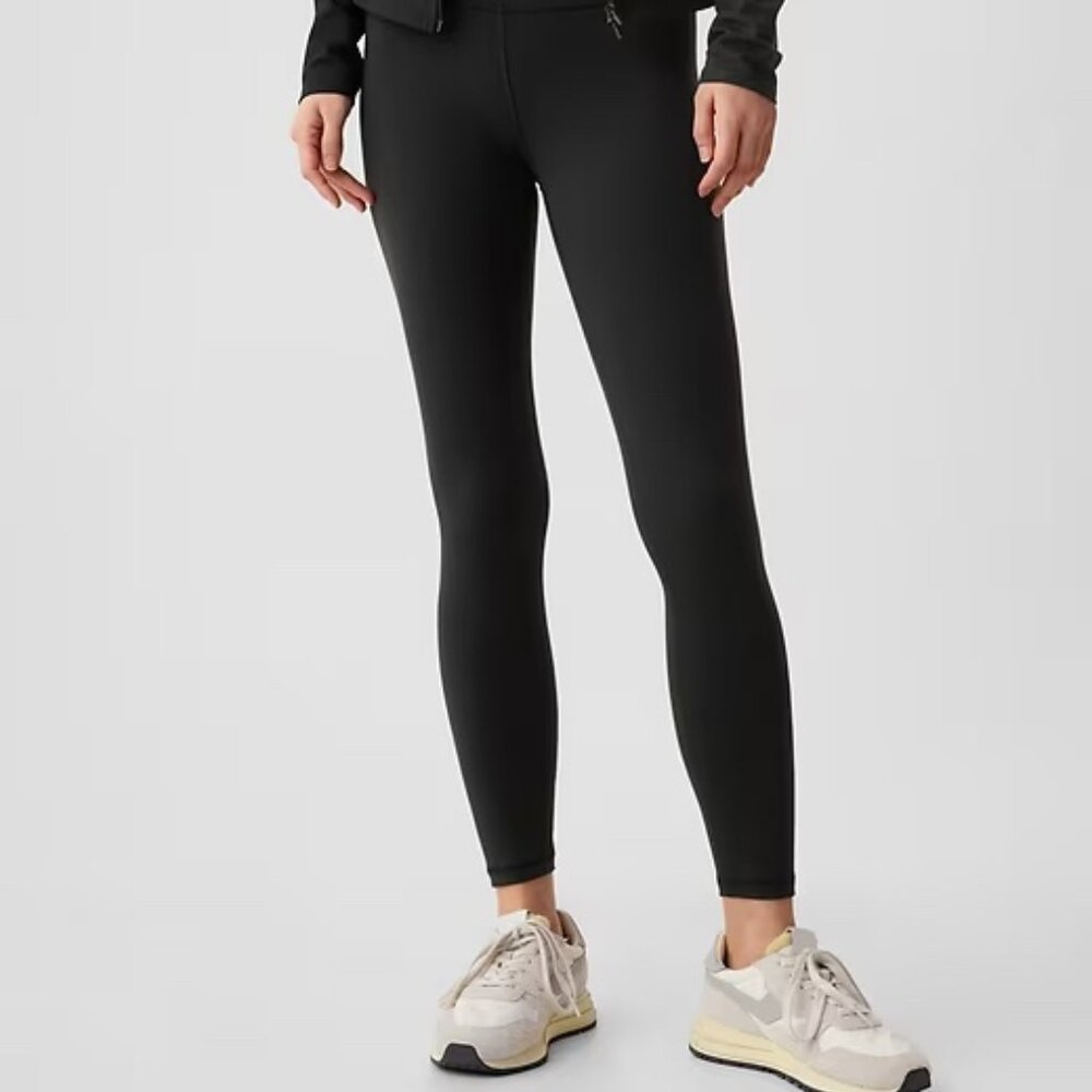 Size M - GapFit High Rise Women's Black Leggings Eclipse Full Length - Emboss